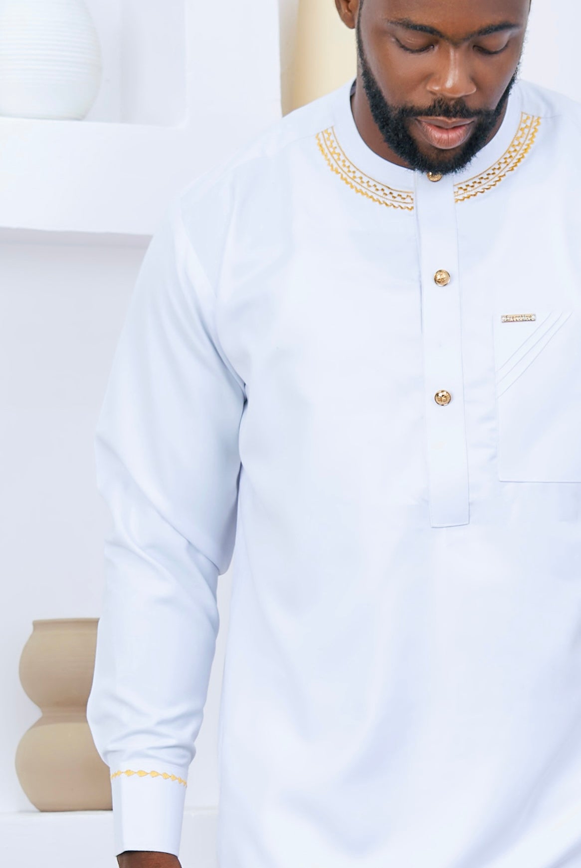LONG WHITE MEN SET