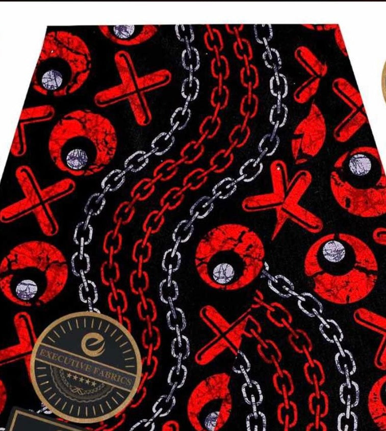 Red pattern headwrap