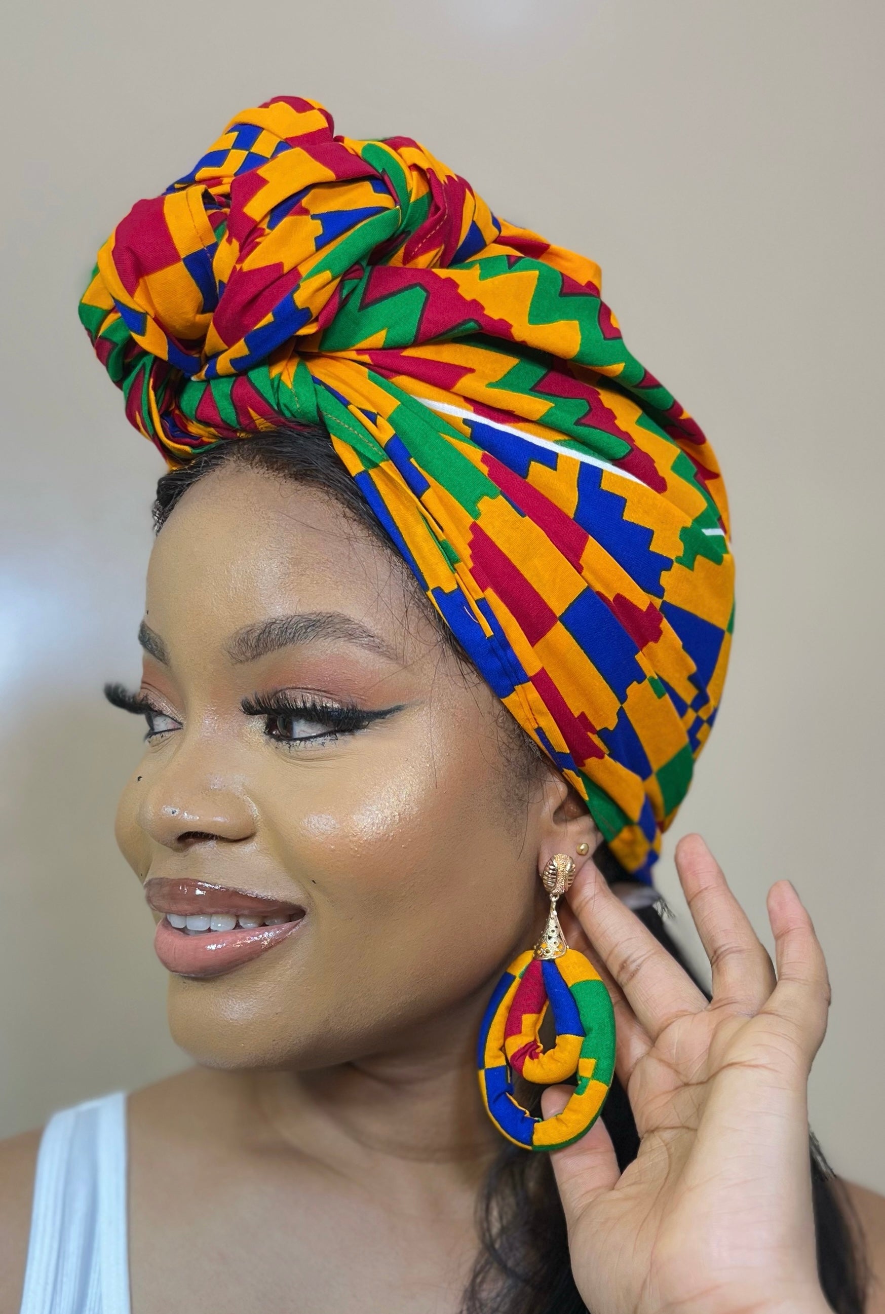 Kente 01 headwrap/headtie