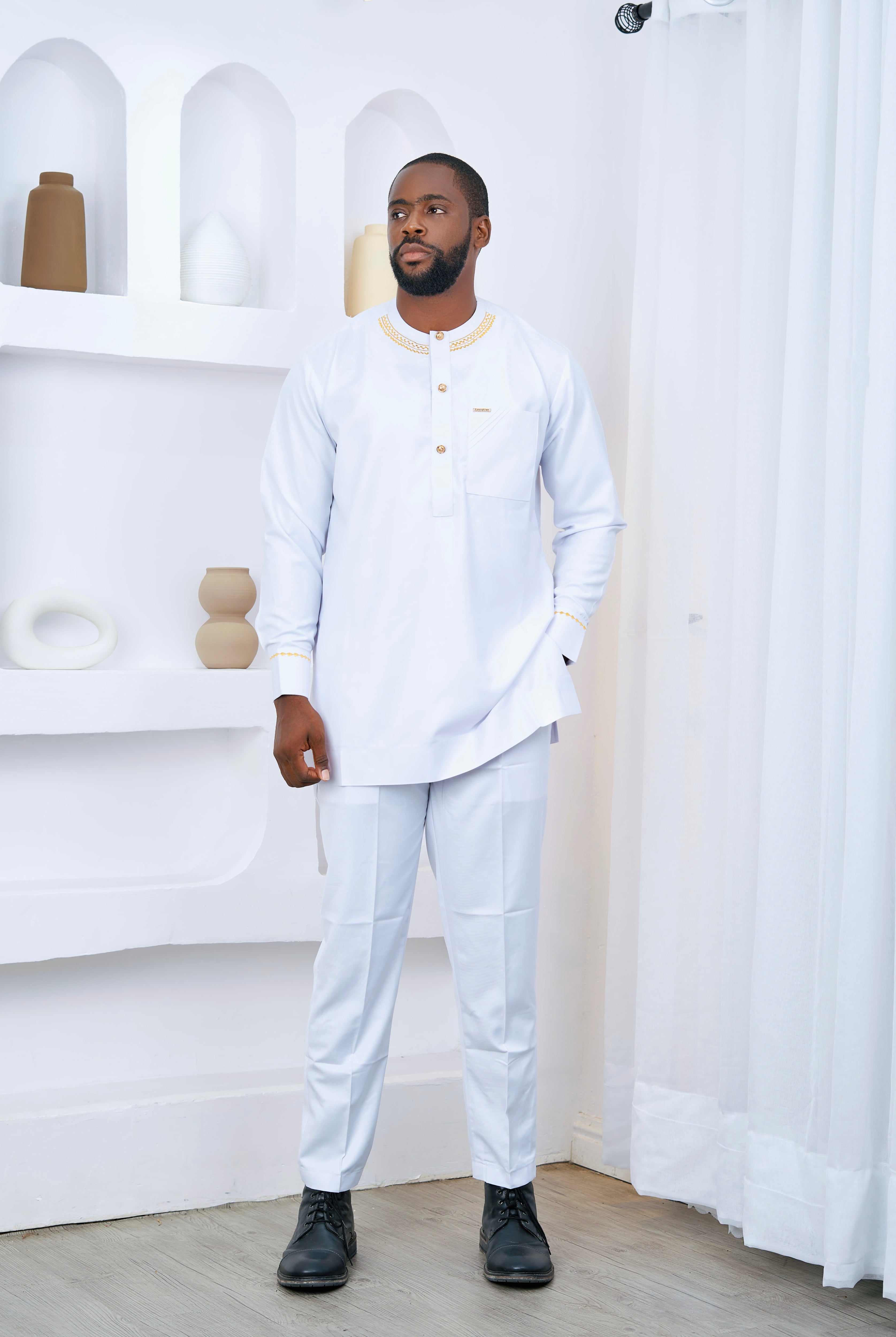 LONG WHITE MEN SET