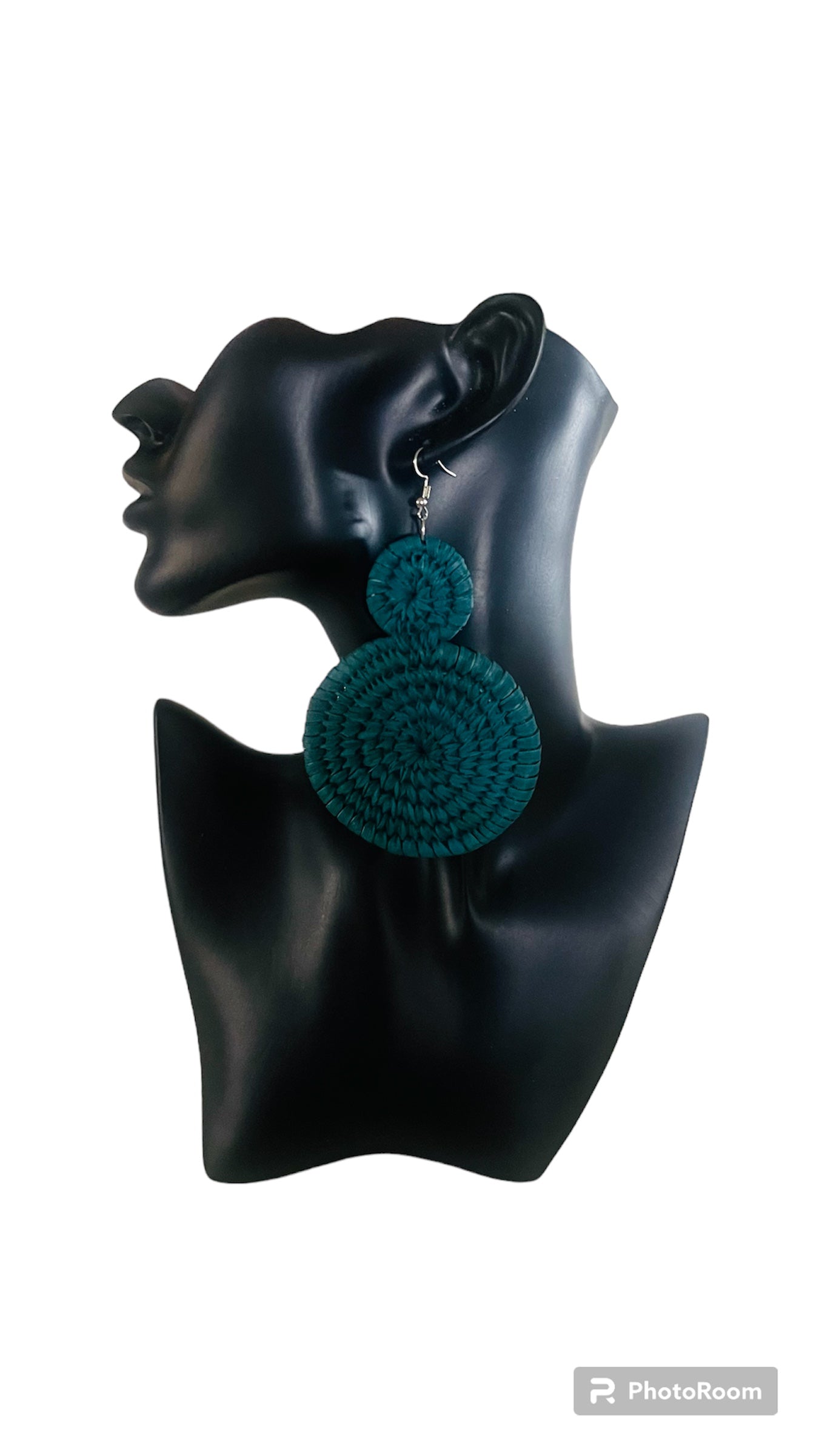 Rattan Earring- Green