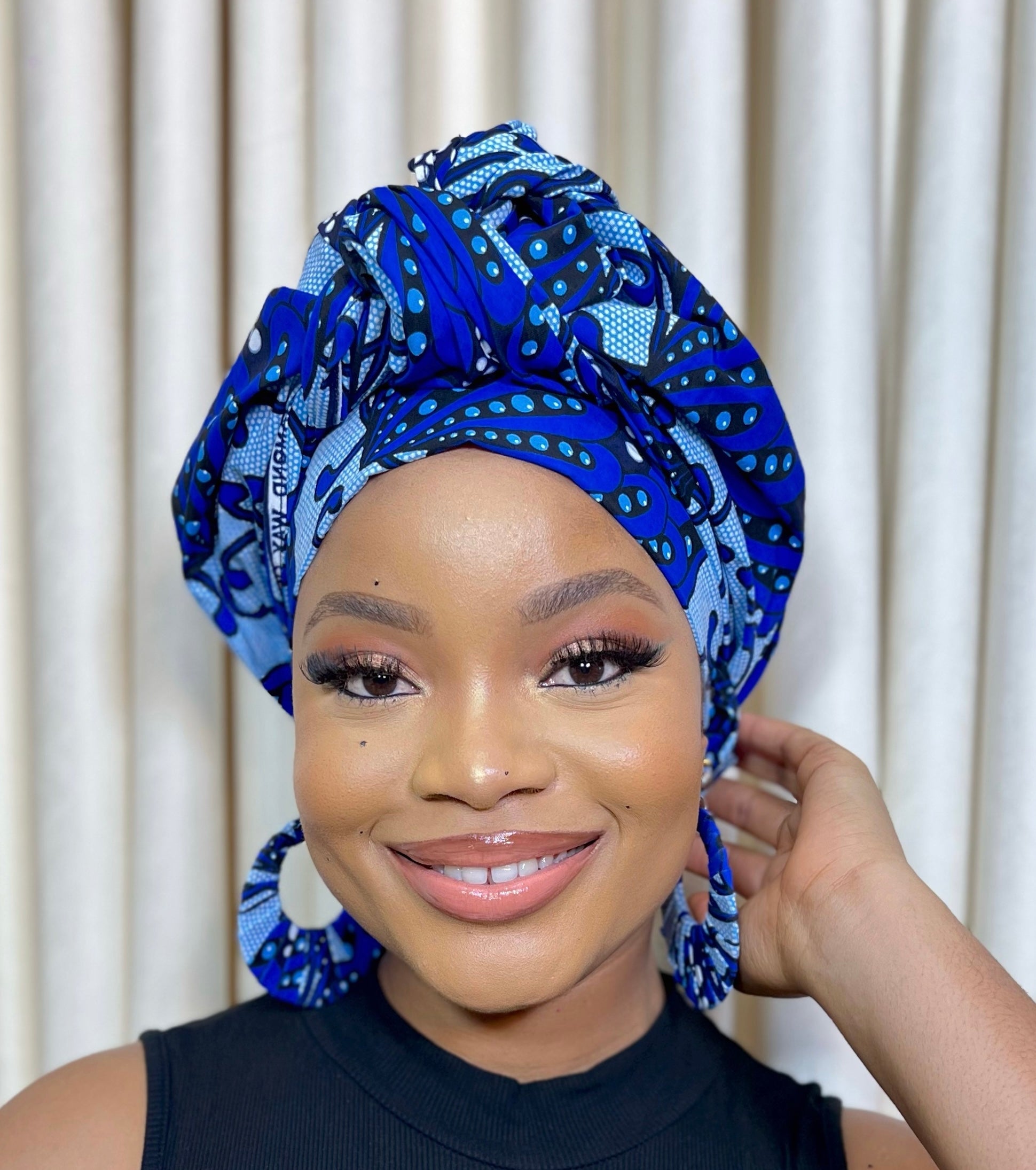 Blue headwrap