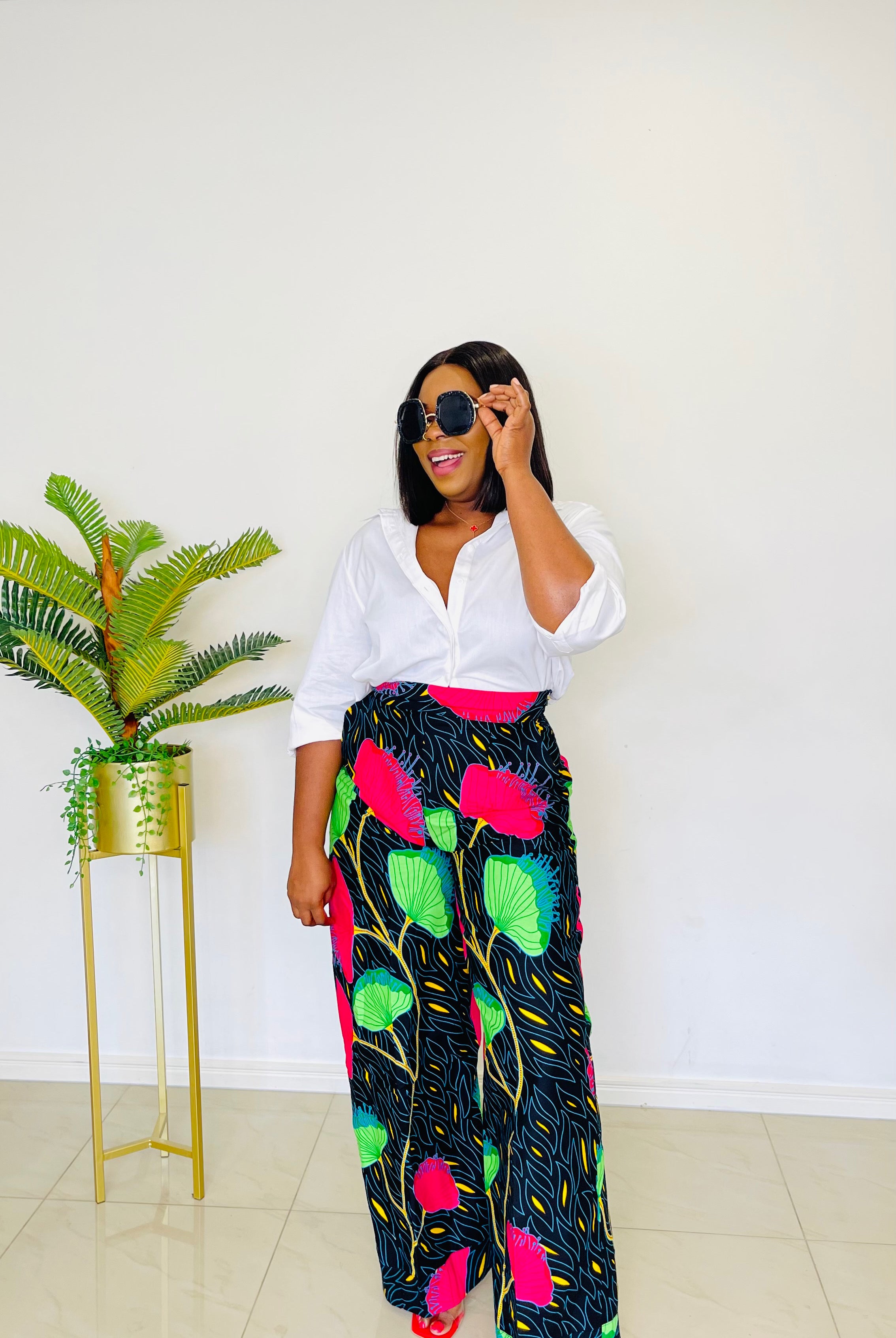 Essa pant (pink/green)