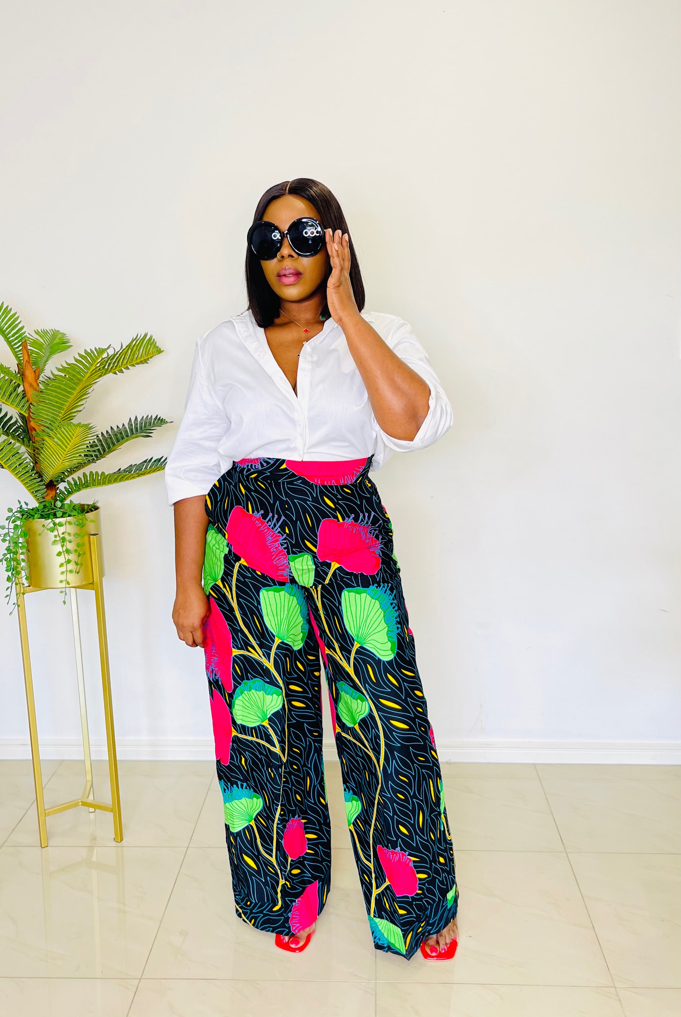 Essa pant (pink/green)