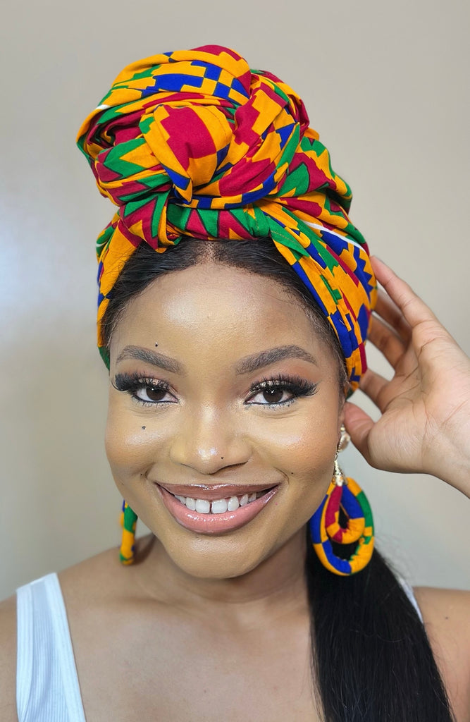 Kente 01 headwrap/headtie