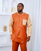 ORANGE/CARTON BROWN MEN SET