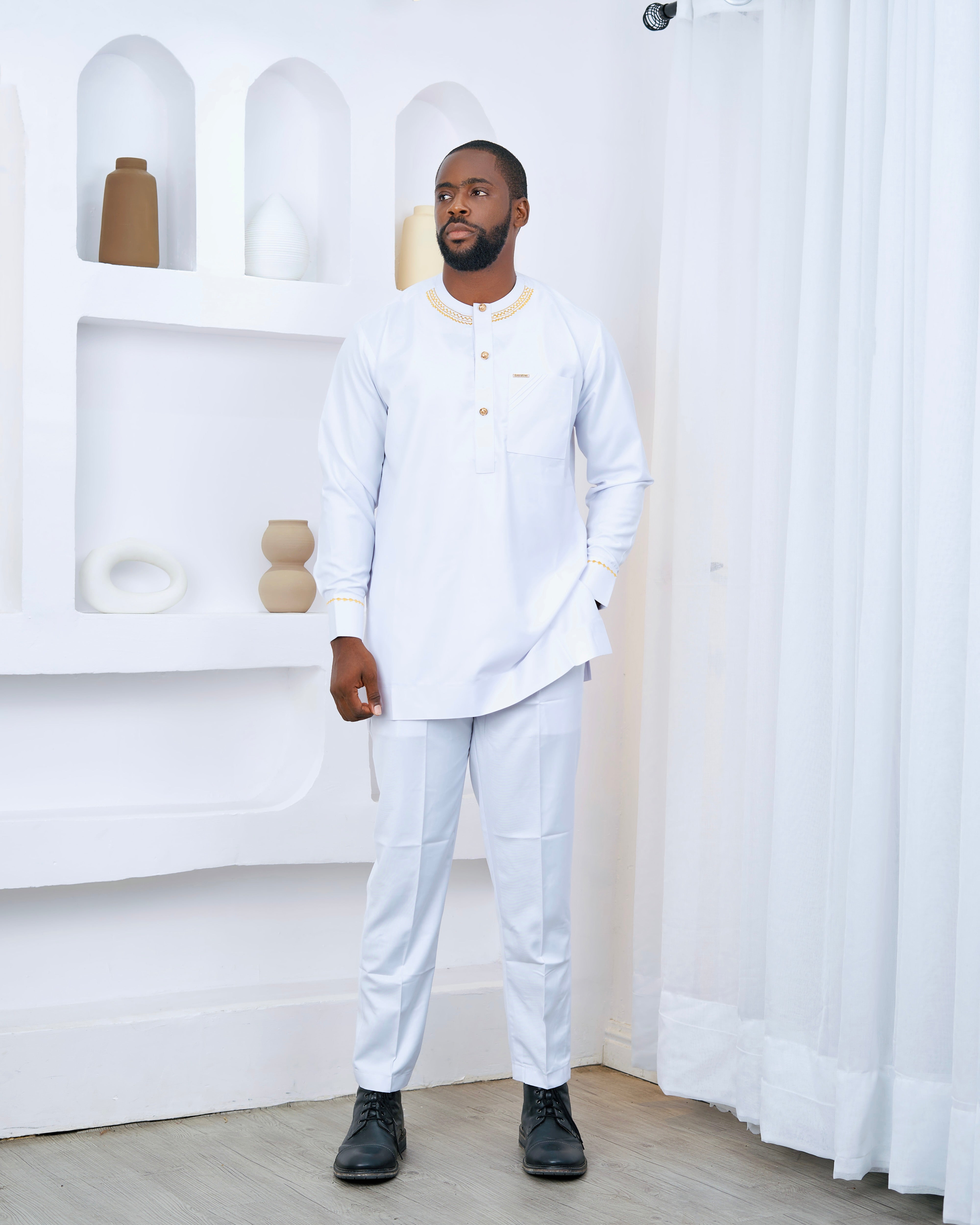 LONG WHITE MEN SET