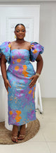 ANNIE BROCADE DRESS