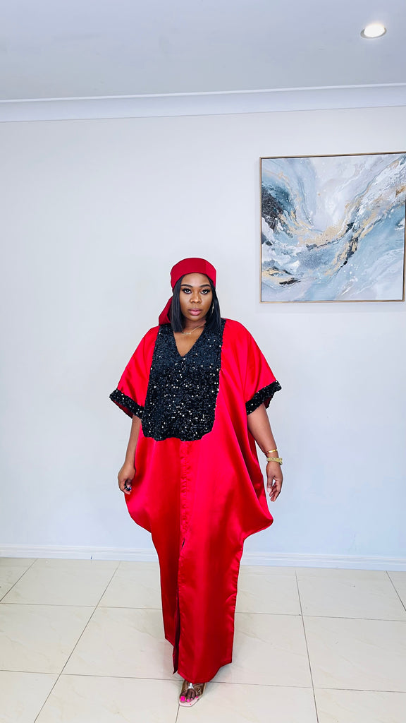 MAROON AND BLACK BOUBOU