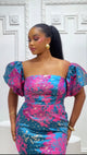 ANNIE BROCADE DRESS