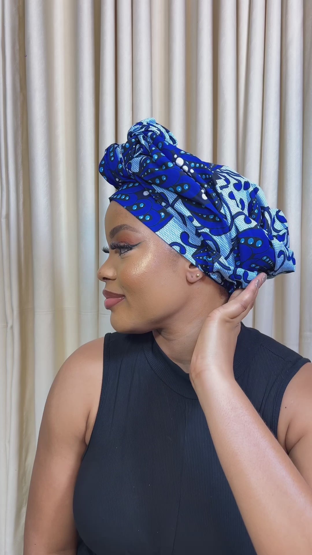 Blue headwrap