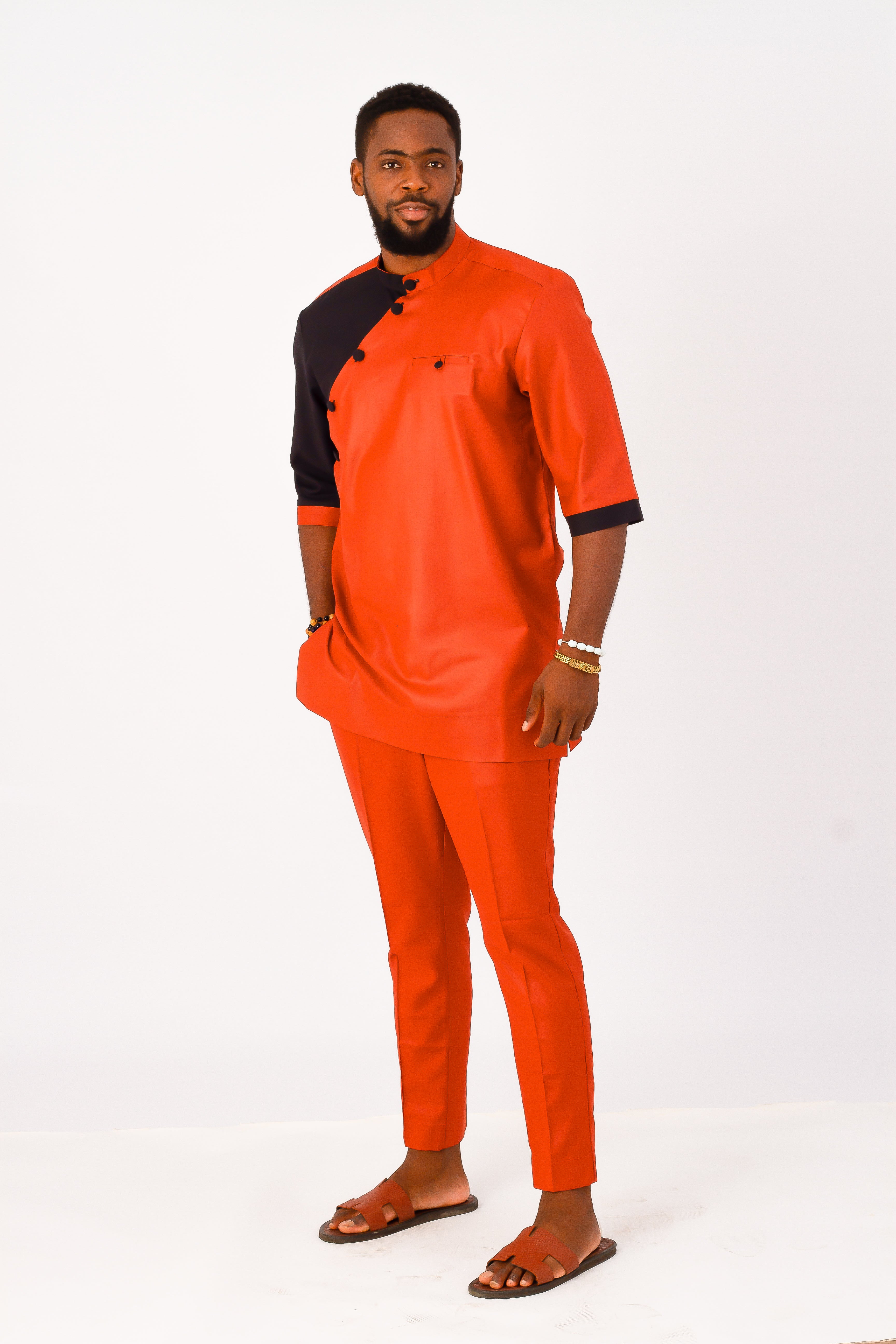 ORANGE/BLACK MEN SET