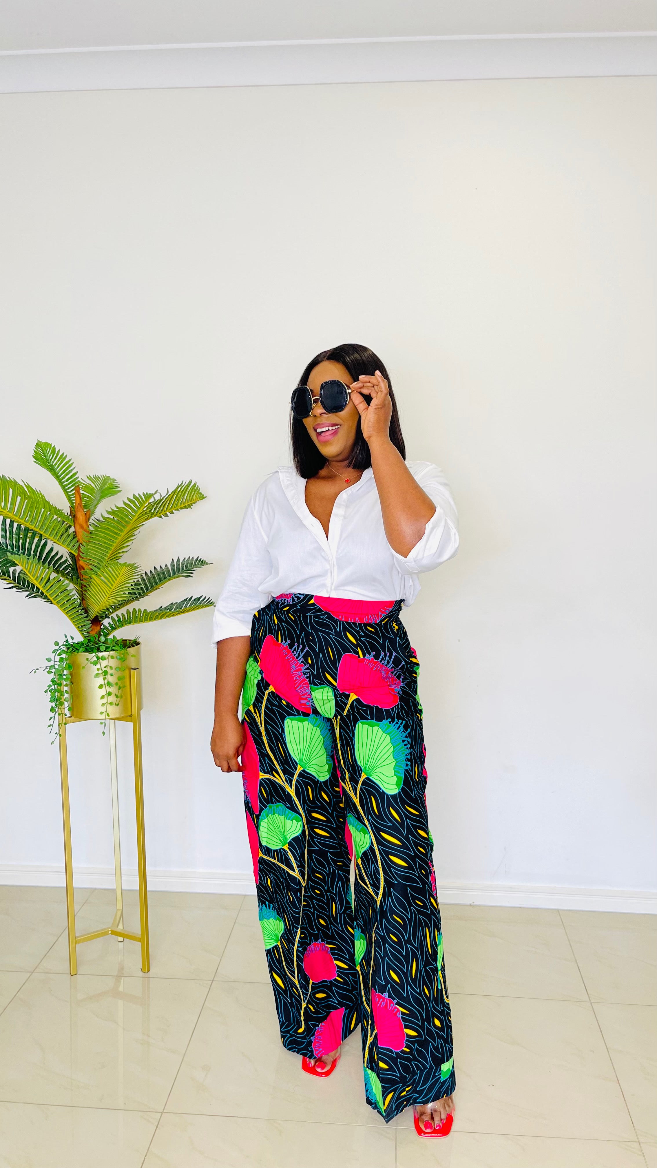 Essa pant (pink/green)